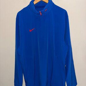 Nike Lightweight 1/4 Zip Coaches Football Hooded Jacket Blue FJ9545-496 Mens